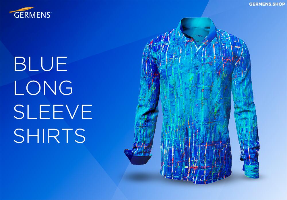 Blue Button Up Shirt from GERMENS artfashion