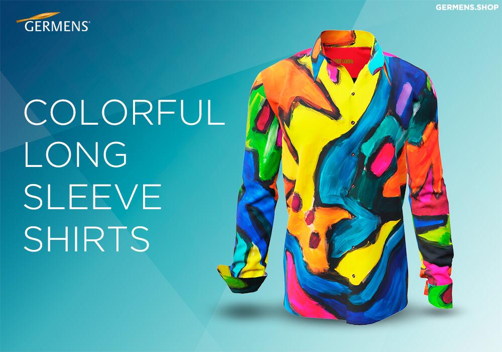 Colourful Button Up Shirts Mens from GERMENS art fashion