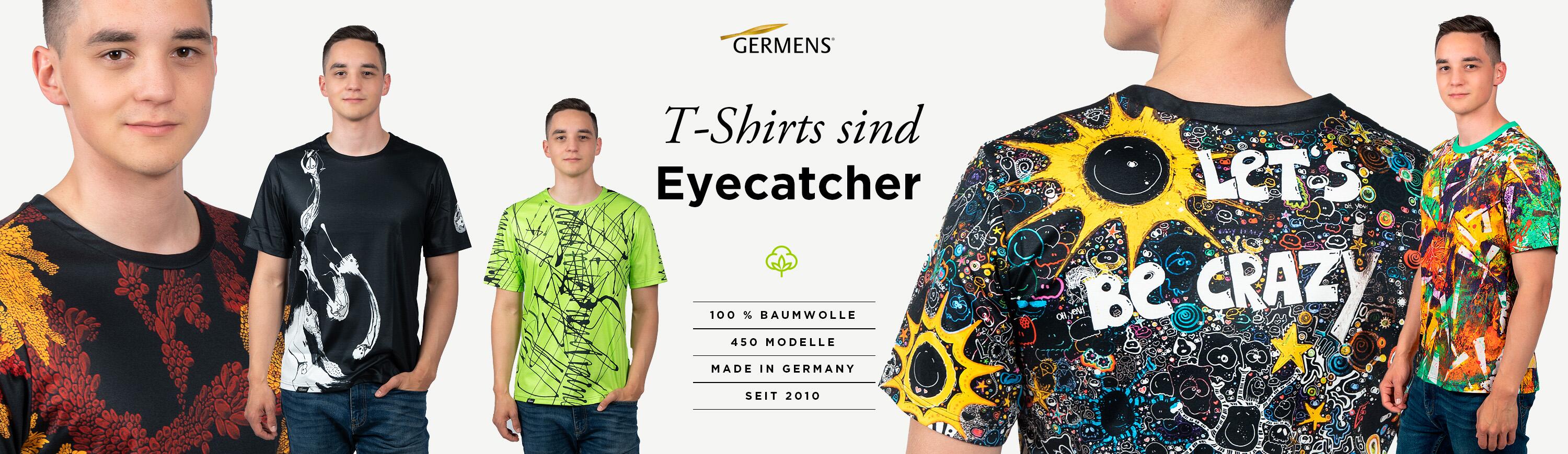 Extravagante T-Shirts aus 100 % Baumwolle mit aufregenden Künstlerdesigns - GERMENS artfashion