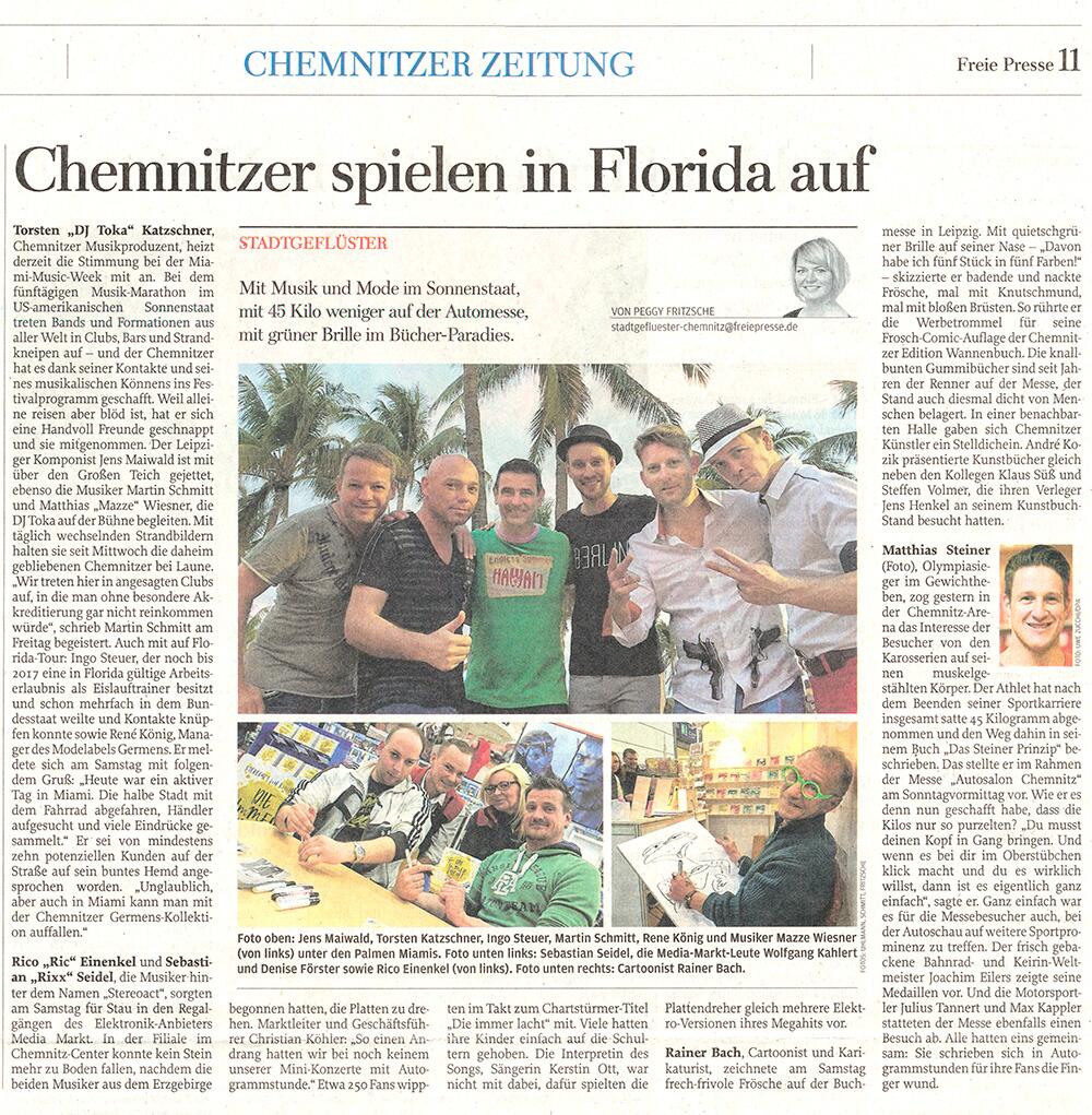 Freie Presse berichtet über eine Reise nach Miami - 21. März 2016