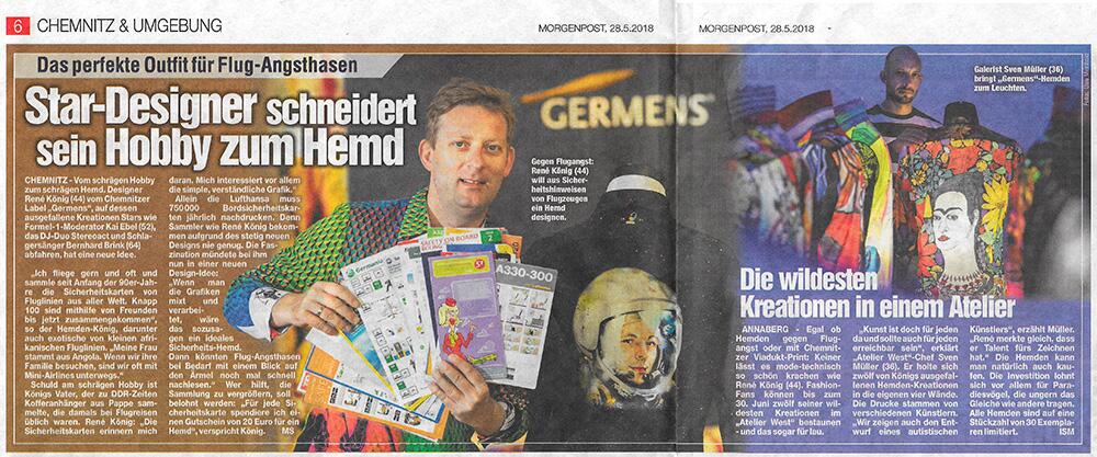 Morgenpost Chemnitz berichtet über GERMENS - 28.05.2018