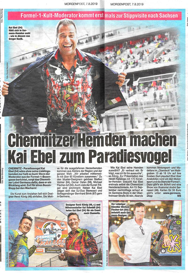 Morgenpost Chemnitz berichtet über GERMENS - 7.8.2019