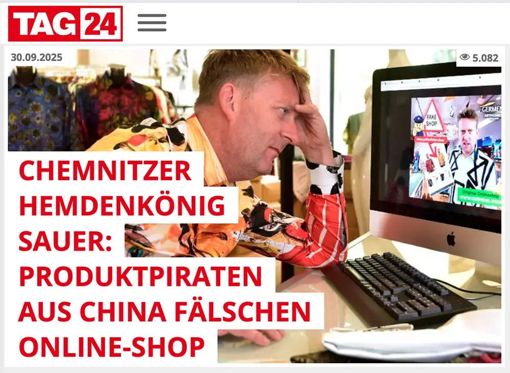 Tag24 am 30. September 2025 berichtet über den Fakeshop