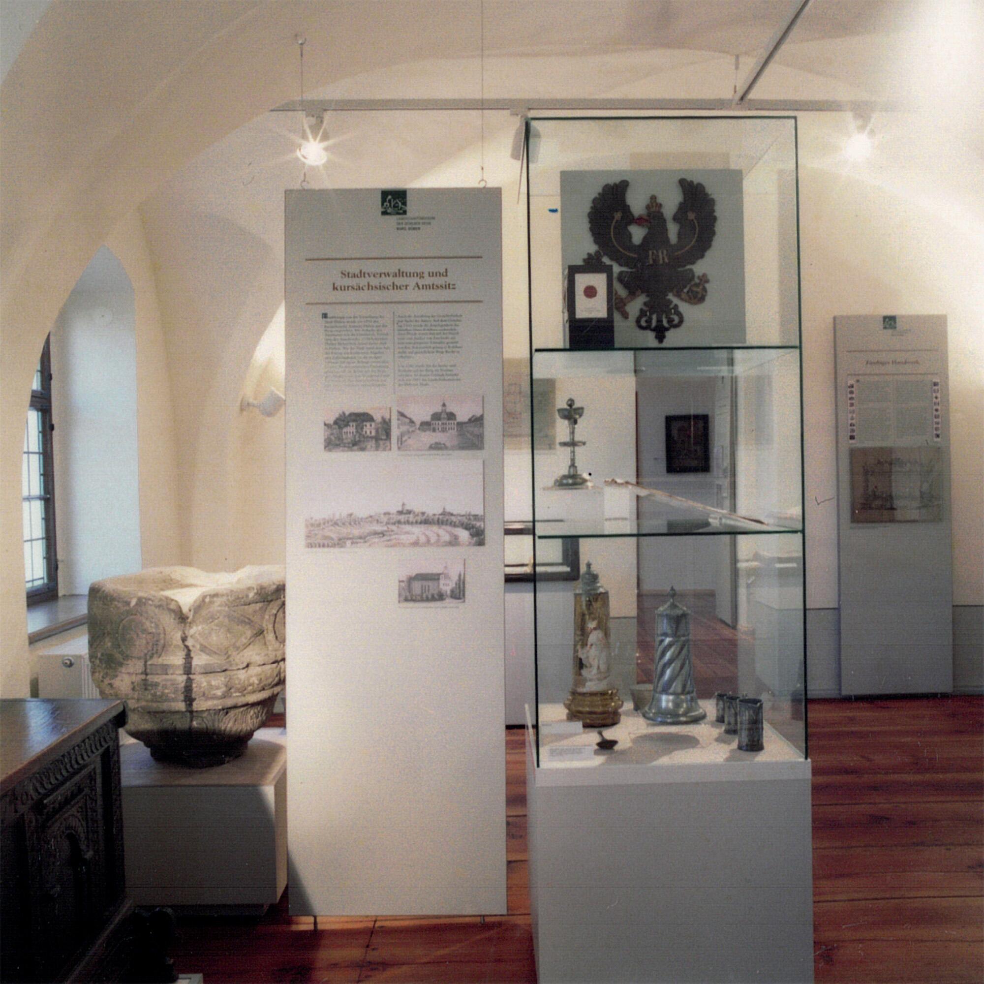 Ausstellung zur Stadtgeschichte im Landwirtschaftsmuseum der Dübener Heide Burg Düben