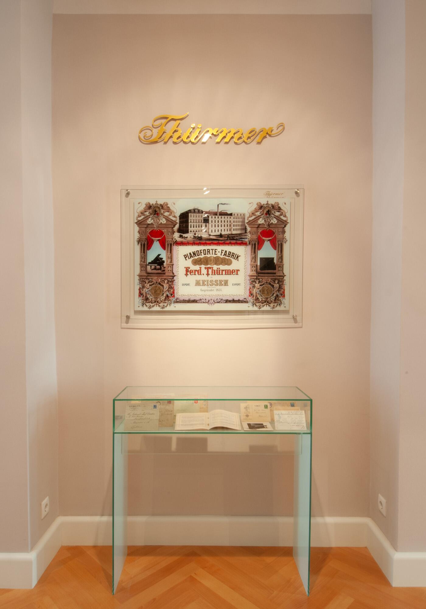 Ausstellung zur Geschichte der Firma Ferd. Thürmer im Thürmer Pianofortemuseum Meissen