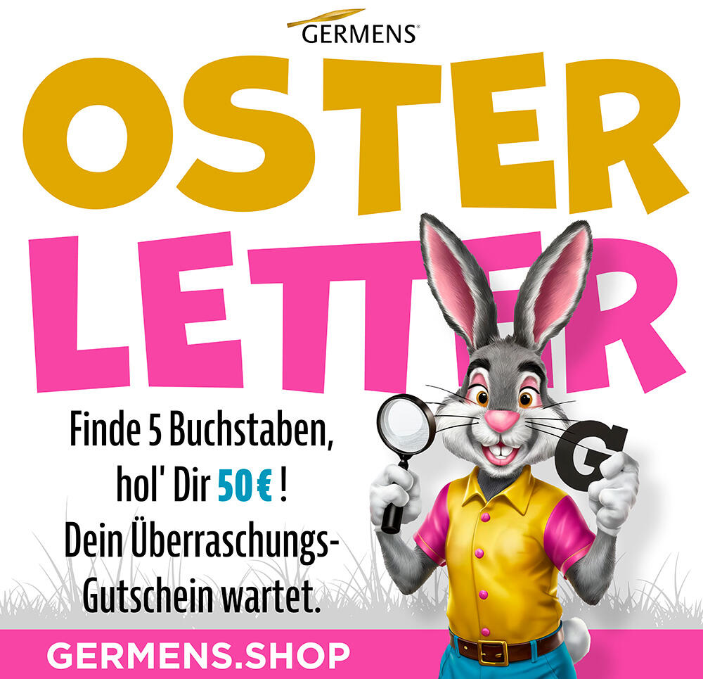 OSTERLETTER - Finde 5 Buchstaben und hol Dir 50 €!