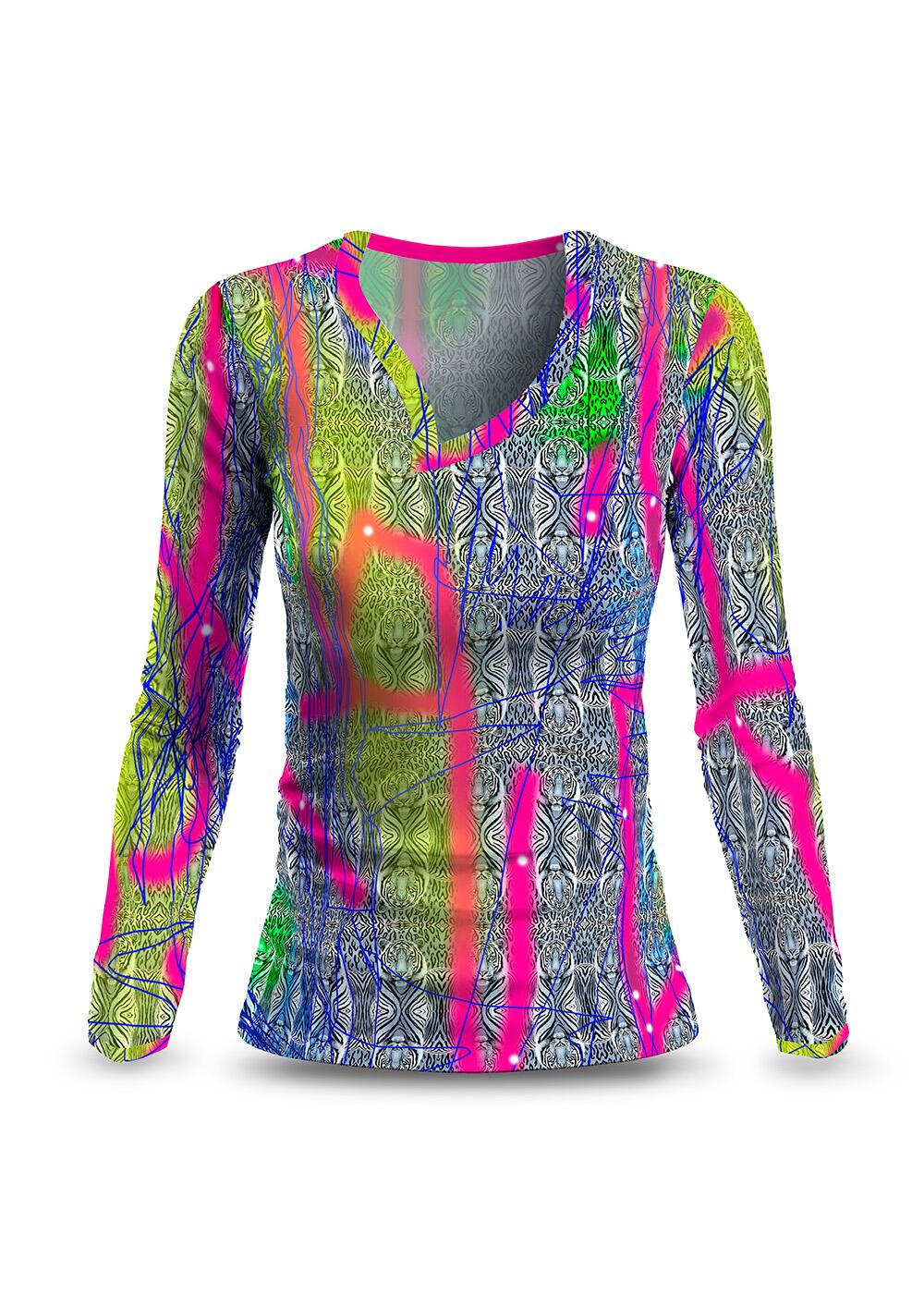 auf 7 Stück limitiertes Langarmshirt Damen CRAZY TIGER von GERMENS artfashion 