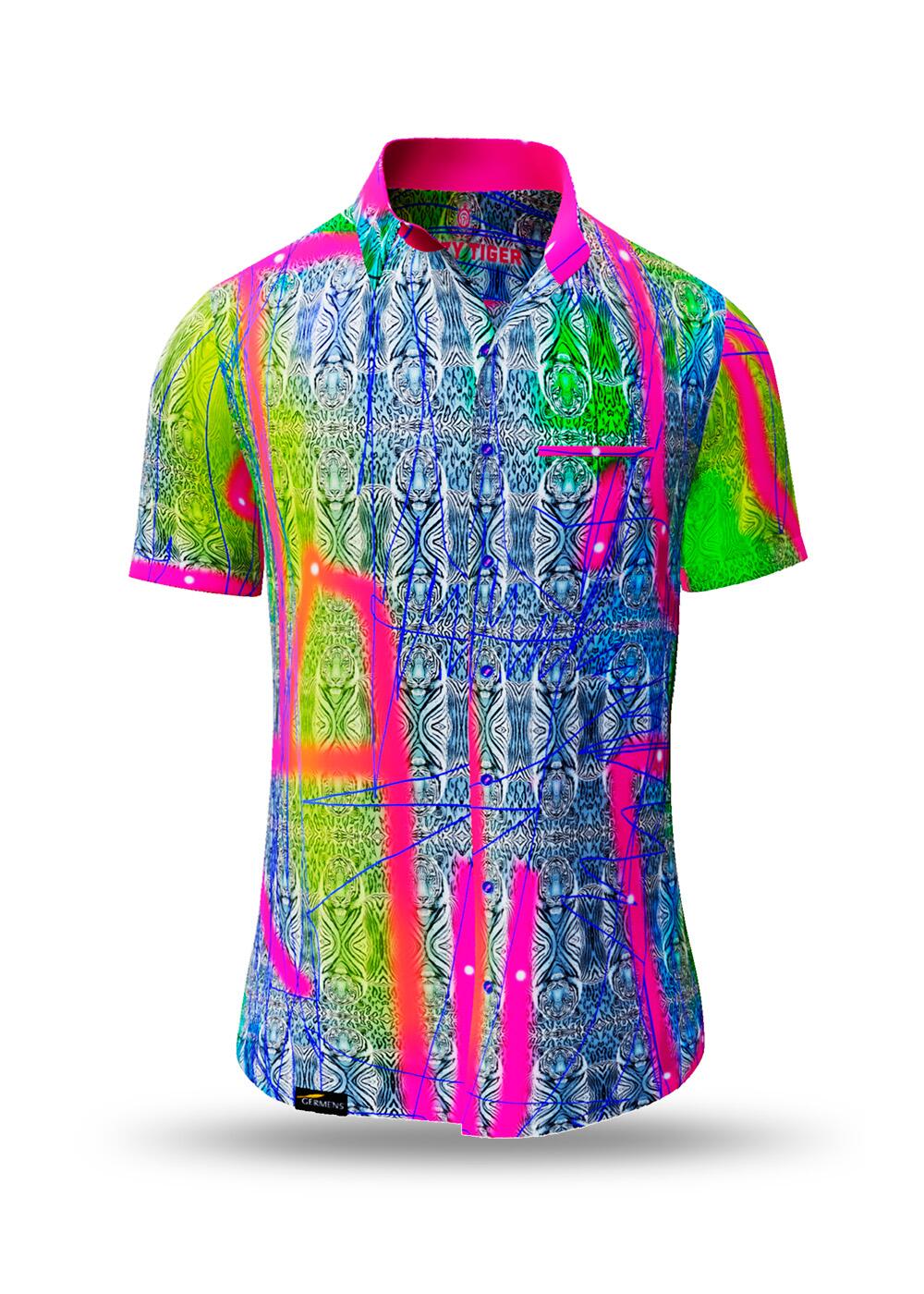 auf 7 Stück limitiertes Sommerhemd Herren CRAZY TIGER von GERMENS artfashion 