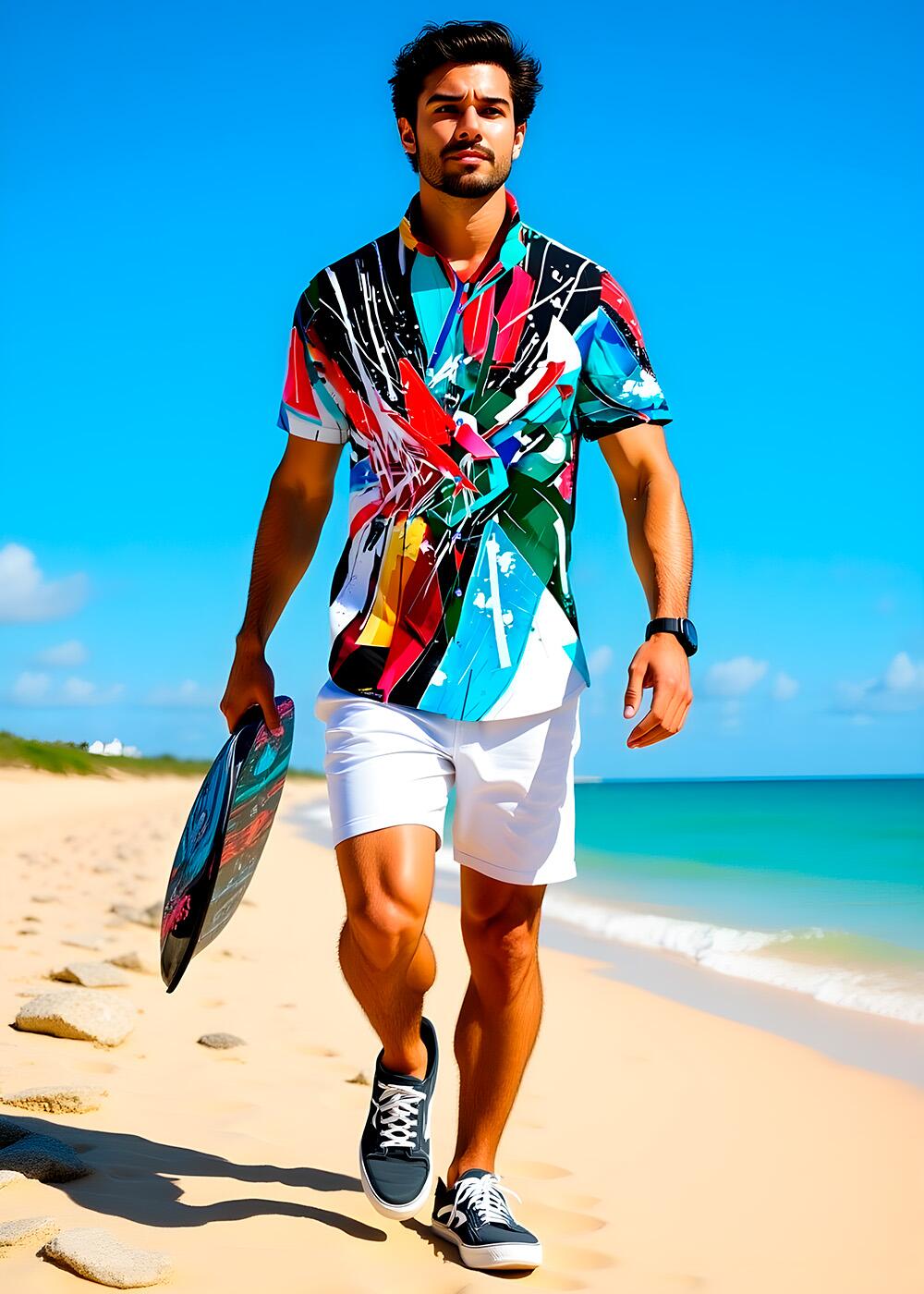 Buntes Sommerhemd Herren - BLADEBURST - SIEBEN AUF EINEN KLICK Kollektion - 7.-14.08.2025