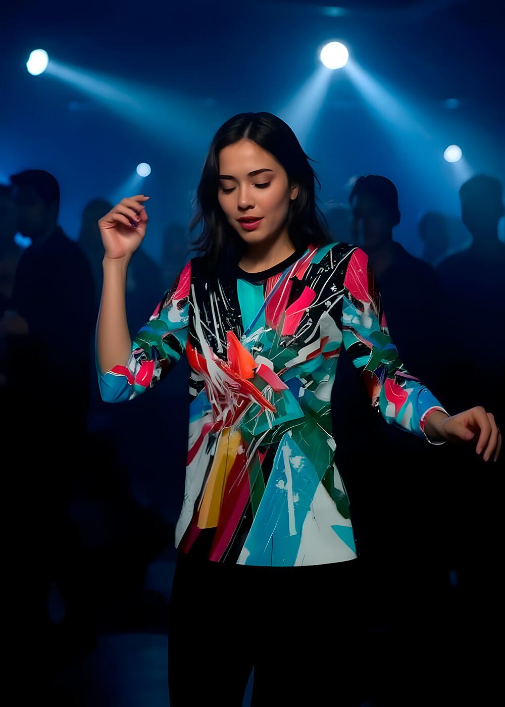 Buntes Langarmshirt Damen - BLADEBURST - SIEBEN AUF EINEN KLICK Kollektion - 7.-14.08.2025