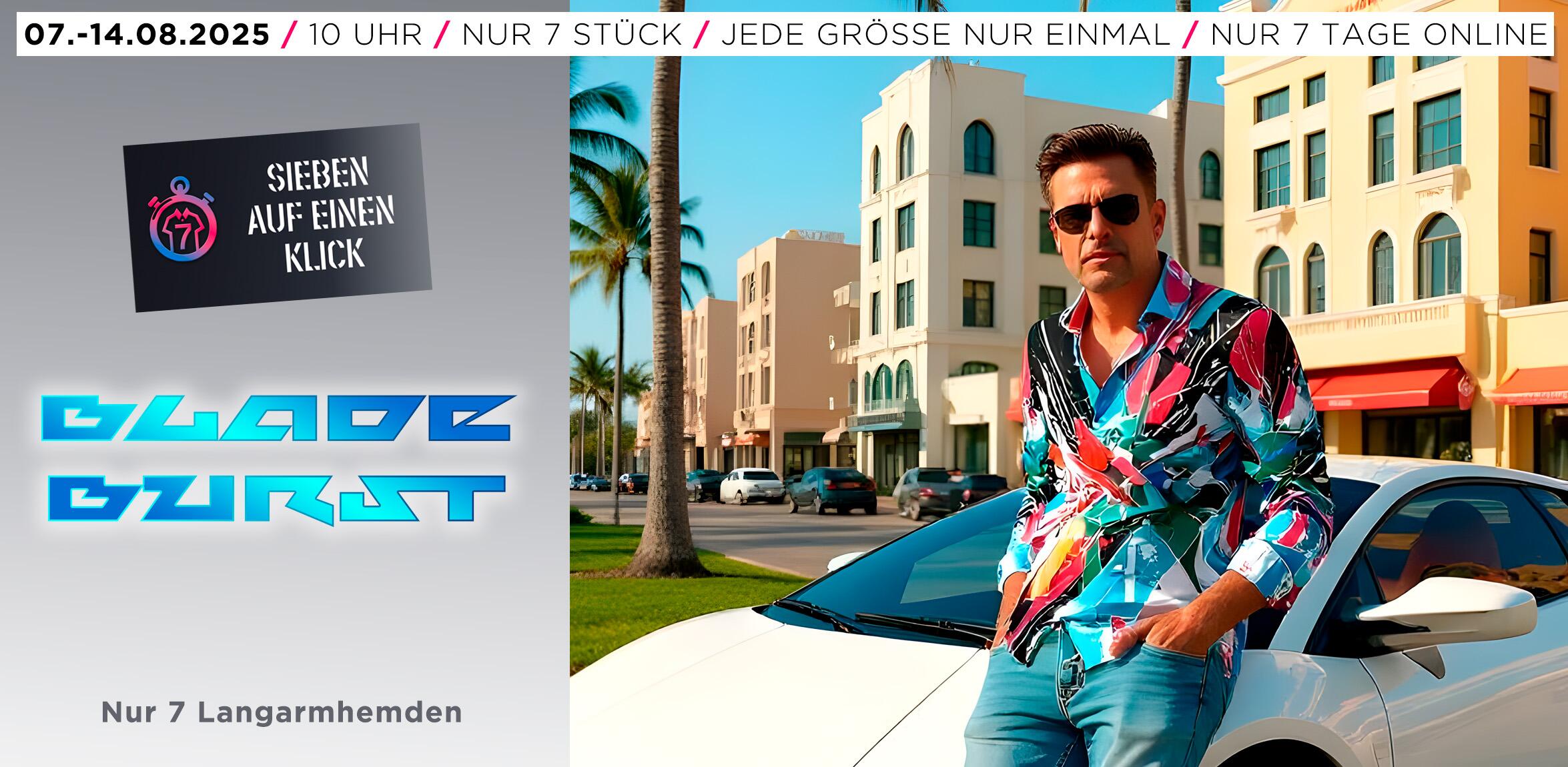 7 Langarmhemden - BLADEBURST - SIEBEN AUF EINEN KLICK - 07.-14.08.2025