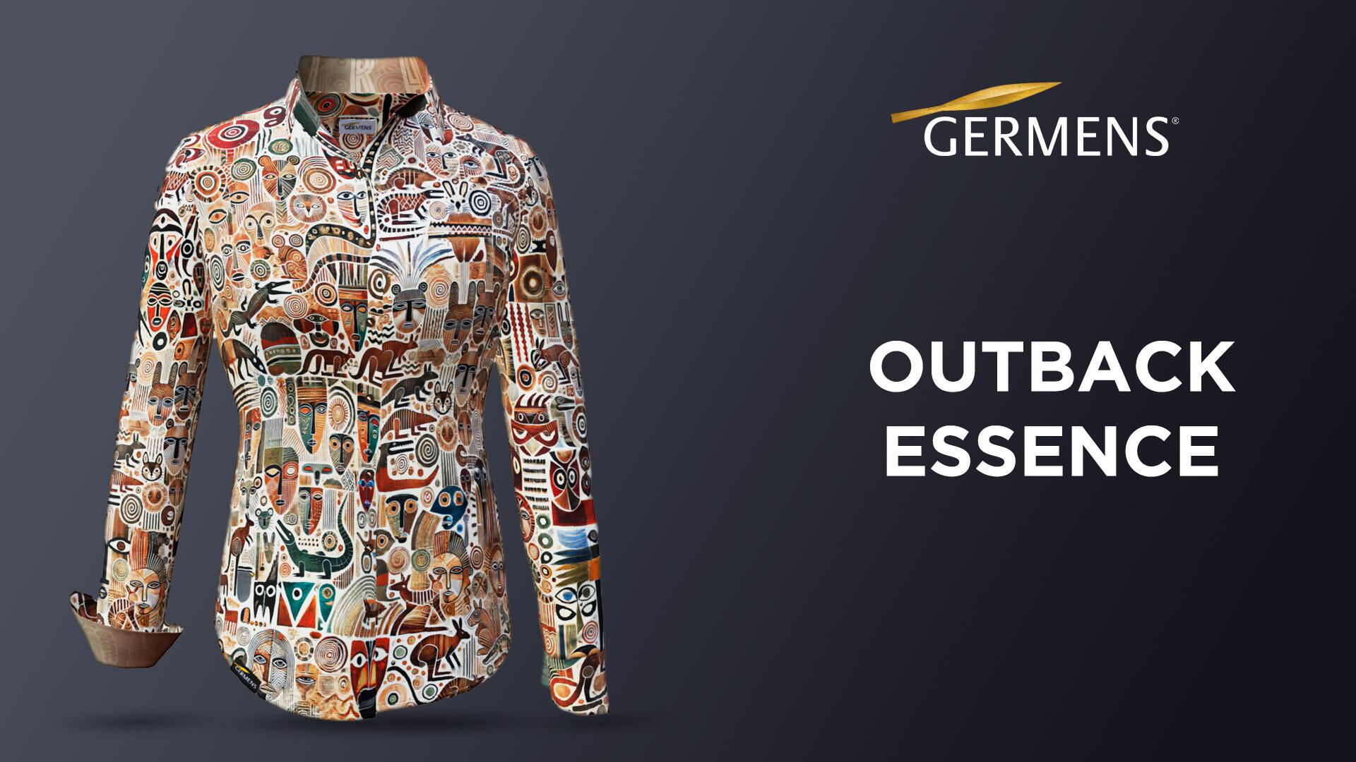 beige Bluse Damen OUTBACK ESSENCE von GERMENS artfashion