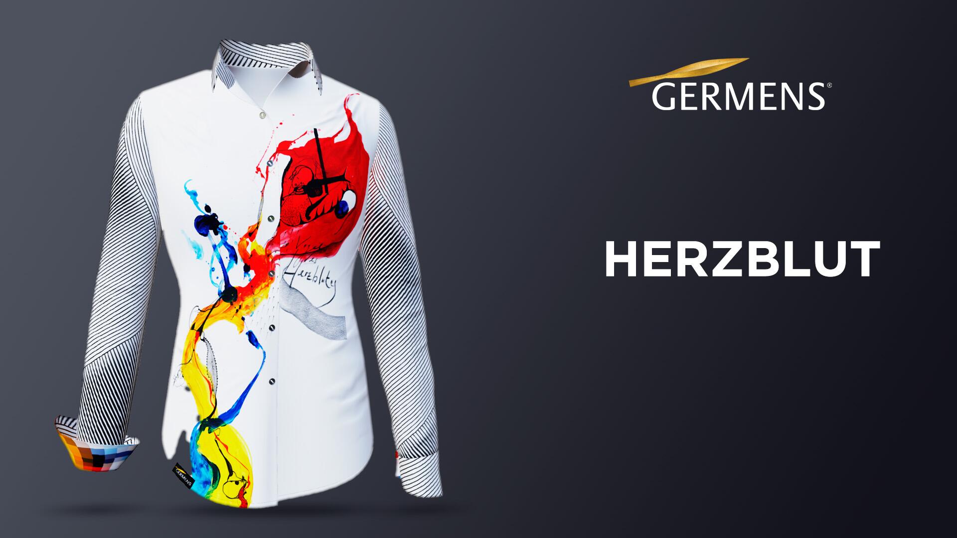 bunte Damenbluse HERZBLUT von GERMENS artfashion 