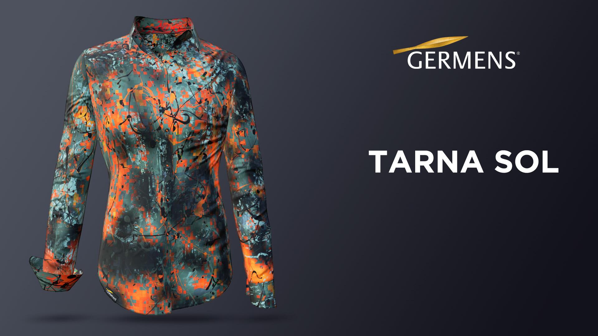 Extravagante dunkle Bluse TARNA SOL von GERMENS