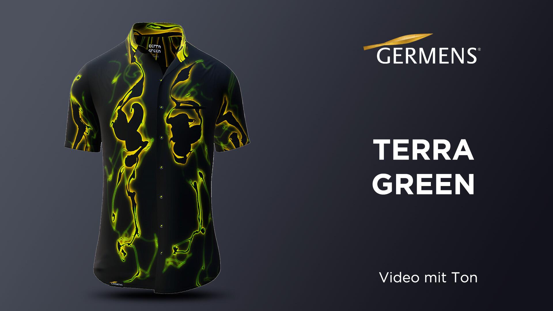 black Button up shirt for summer TERRA GREEN by GERMENS