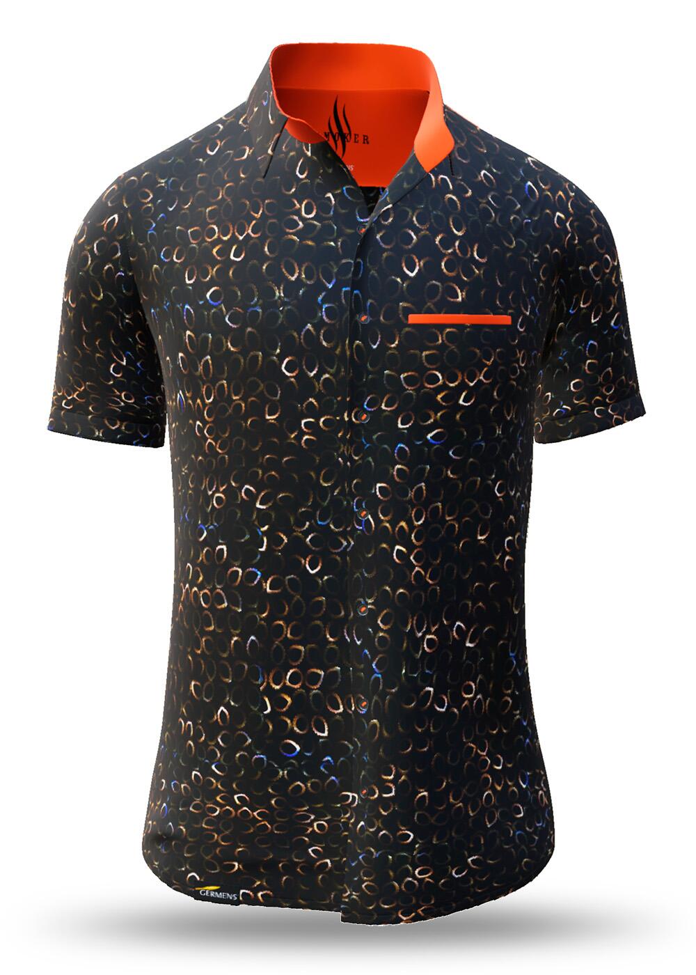 dunkles Sommerhemd Herren Kurzarm SMOKER von GERMENS artfashion