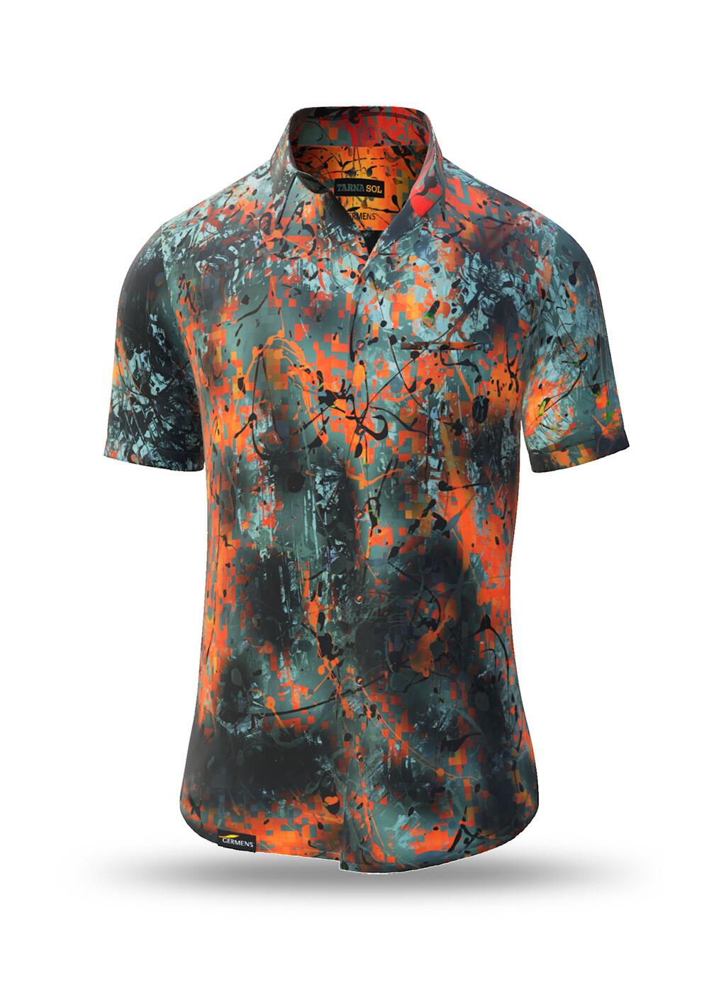 dunkles Sommerhemd Herren Kurzarm TARNA SOL von GERMENS artfashion