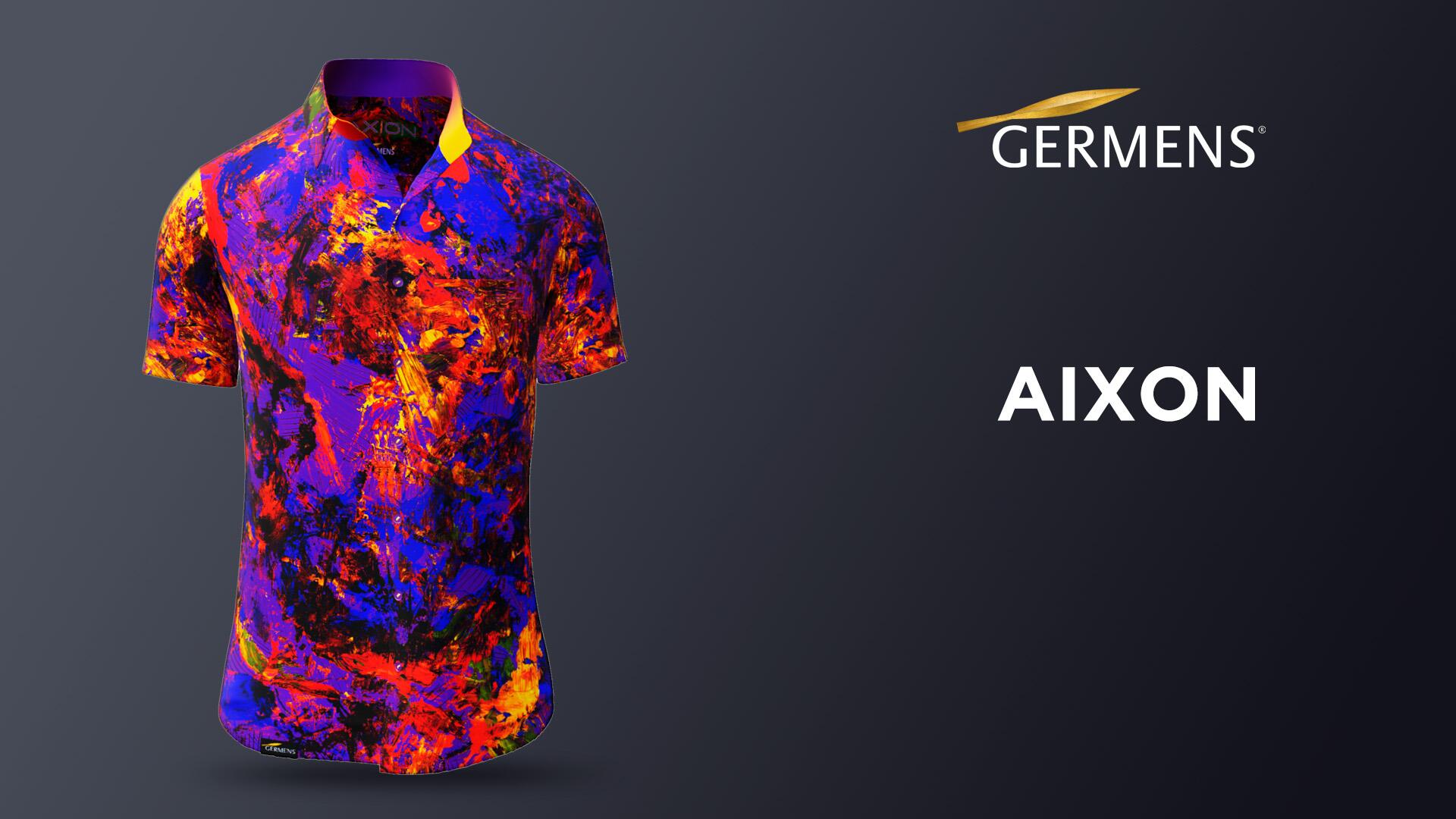 lila Sommerhemd Herren AIXON von GERMENS