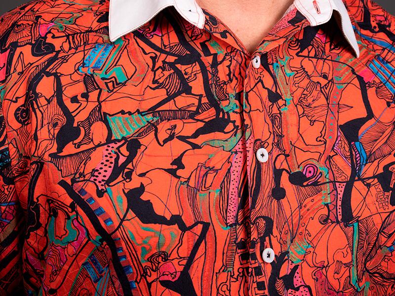 rotes Hemd Herren REDTRAIN von GERMENS artfashion - 100 % Baumwolle - Made in Germany