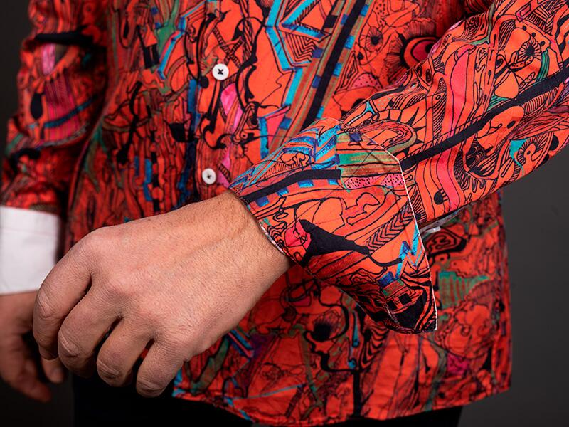 rotes Hemd Herren REDTRAIN von GERMENS artfashion - 100 % Baumwolle - Made in Germany