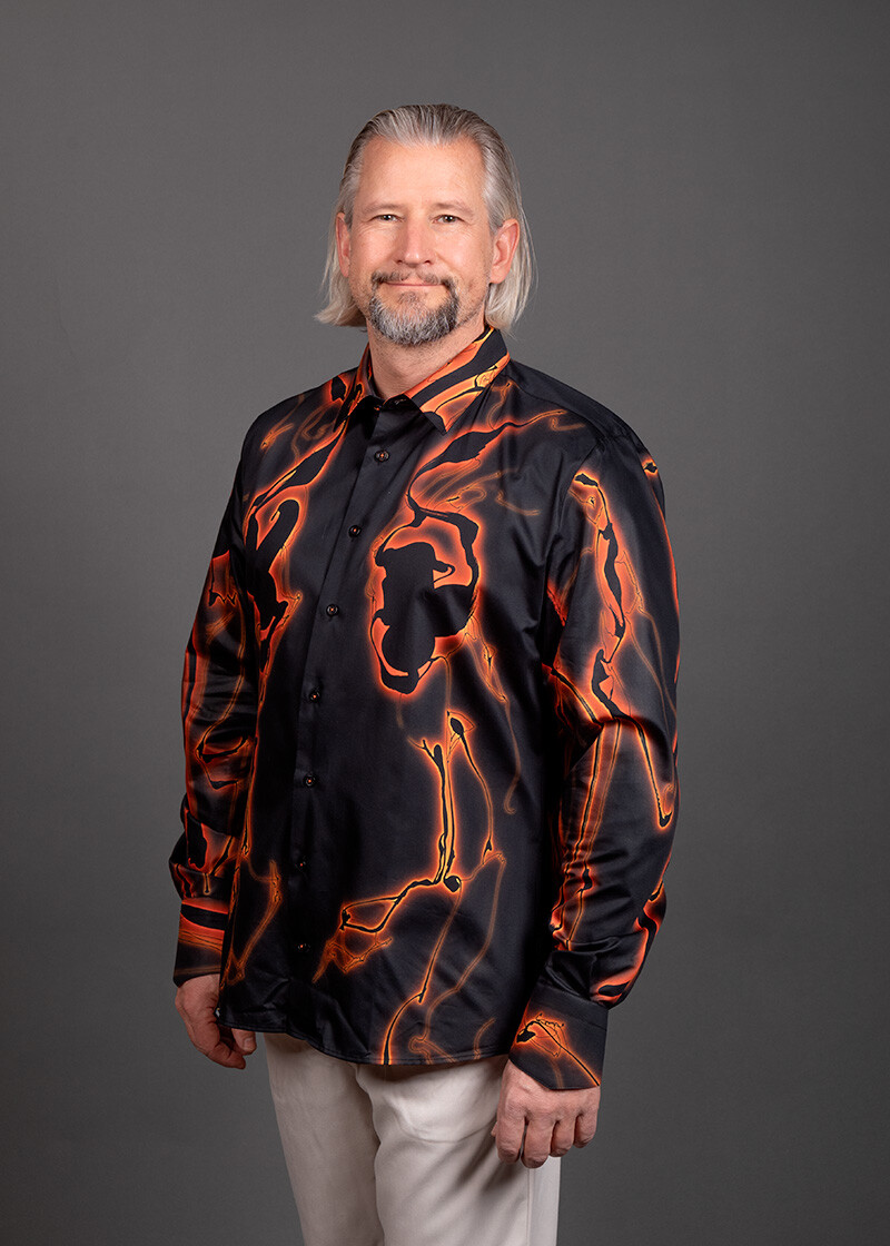 schwarz Langarmhemd LAVA von GERMENS artfashion