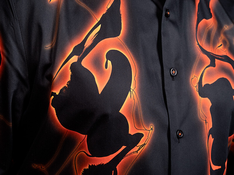 schwarz Langarmhemd LAVA von GERMENS artfashion