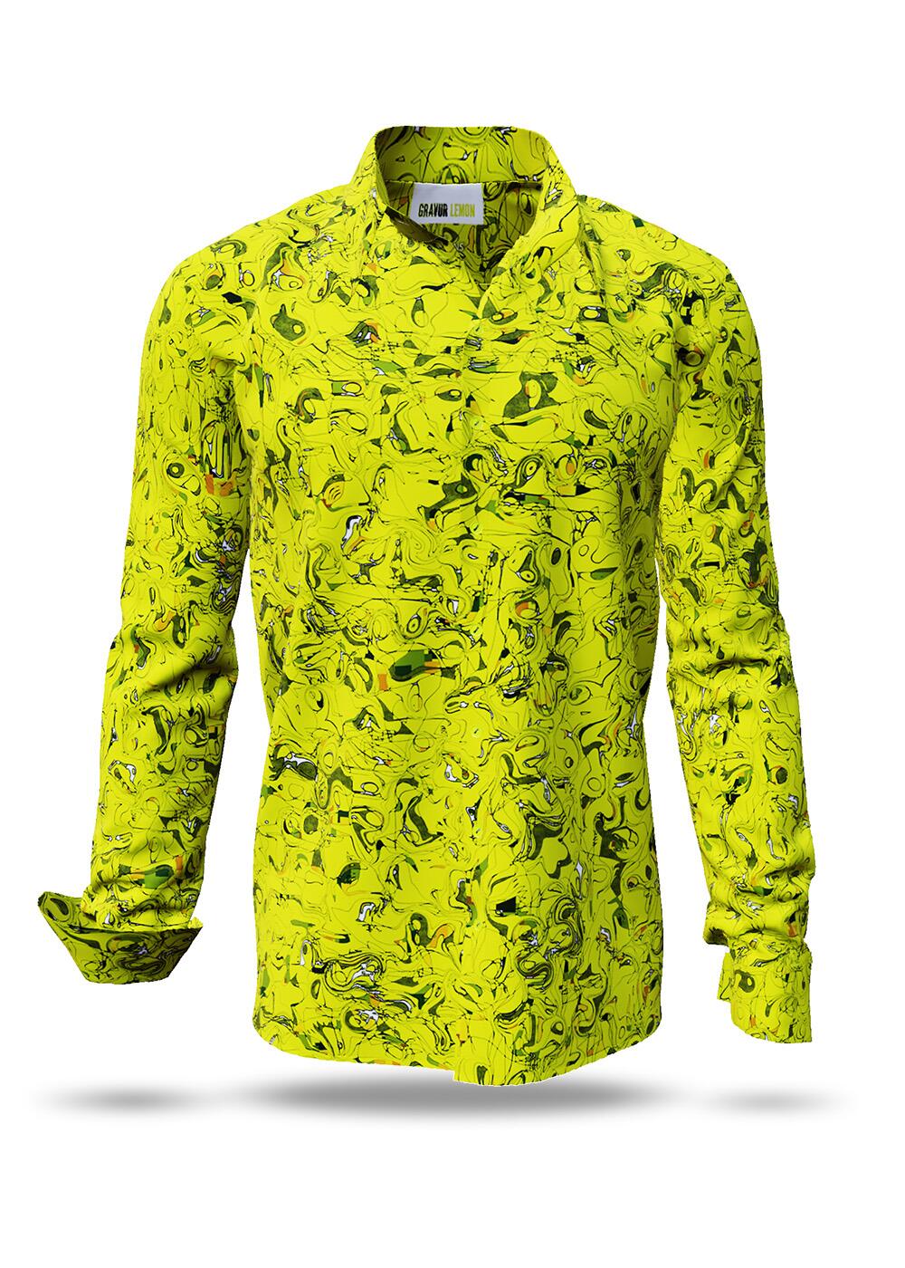 grünes Hemd Herren GRAVUR LEMON von GERMENS artfashion