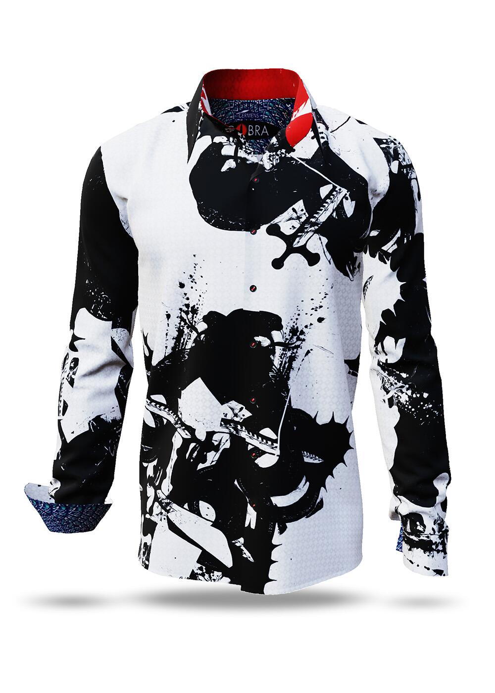 schwarz-weisses Hemd Herren COBRA von GERMENS artfashion