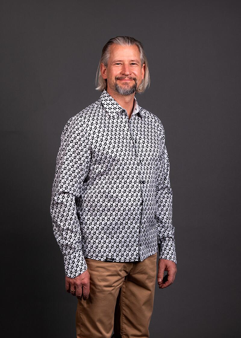 schwarz weißes Hemd Herren CUBO POLAR von GERMENS artfashion - 100 % Baumwolle - Made in Germany