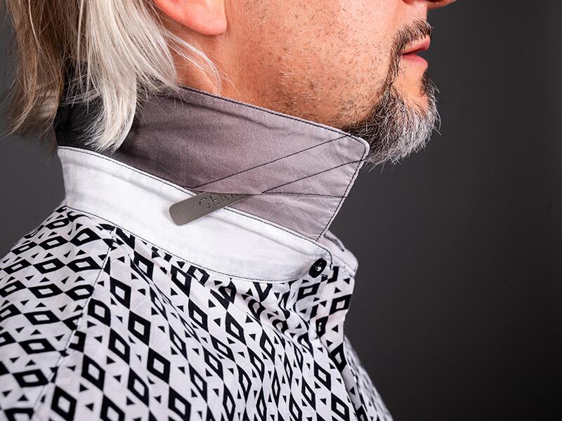 schwarz weißes Hemd Herren CUBO POLAR von GERMENS artfashion - 100 % Baumwolle - Made in Germany