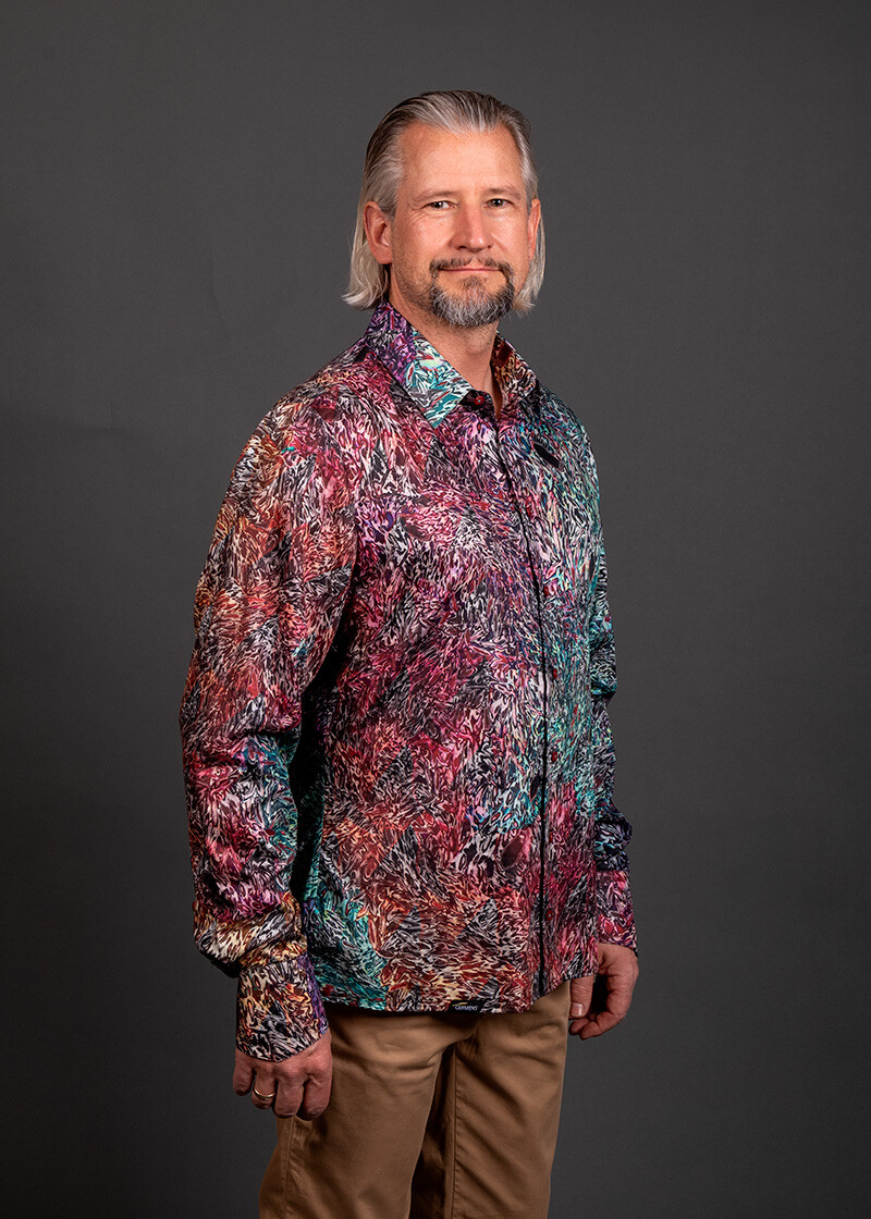 gemustertes Hemd Herren FRAXI MULTISE von GERMENS artfashion - 100 % Baumwolle - Made in Germany
