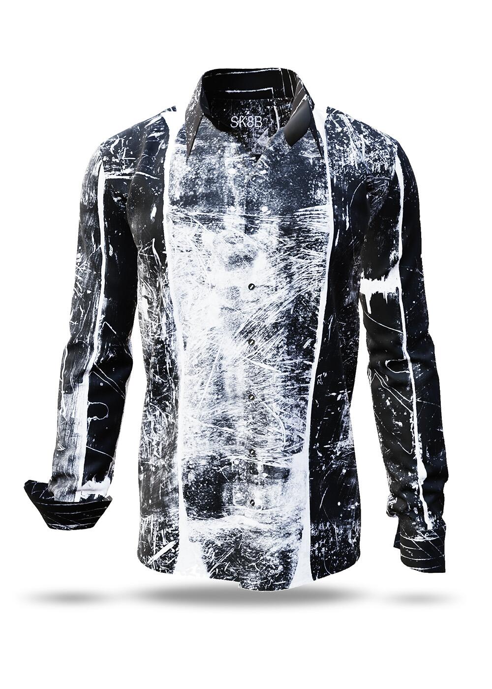schwarz-weisses Hemd Herren SK8B von GERMENS artfashion