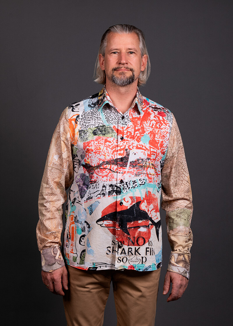 buntes Hemd Herren ARTIST HAPPINESS von GERMENS artfashion - 100 % Baumwolle - Made in Germany