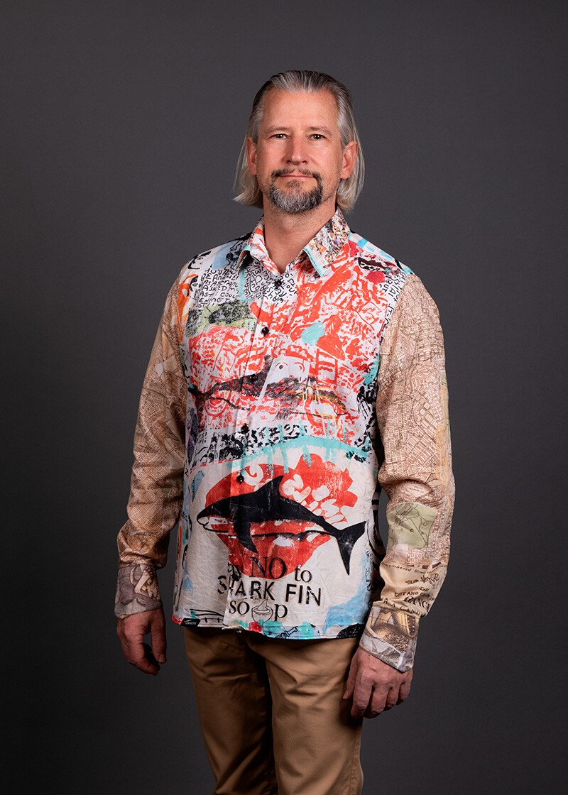 buntes Hemd Herren ARTIST HAPPINESS von GERMENS artfashion - 100 % Baumwolle - Made in Germany