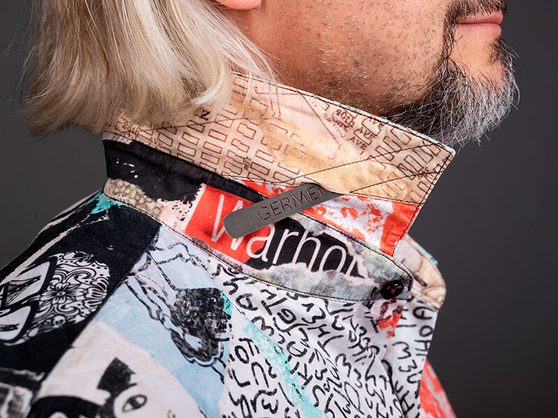 buntes Hemd Herren ARTIST HAPPINESS von GERMENS artfashion - 100 % Baumwolle - Made in Germany