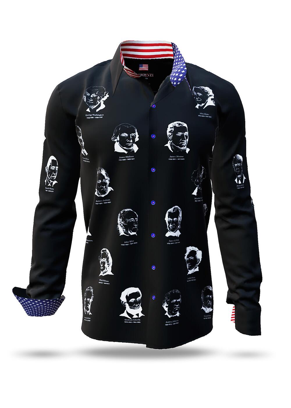 schwarzes Hemd Herren PRESIDENTS OF THE USA von GERMENS artfashion