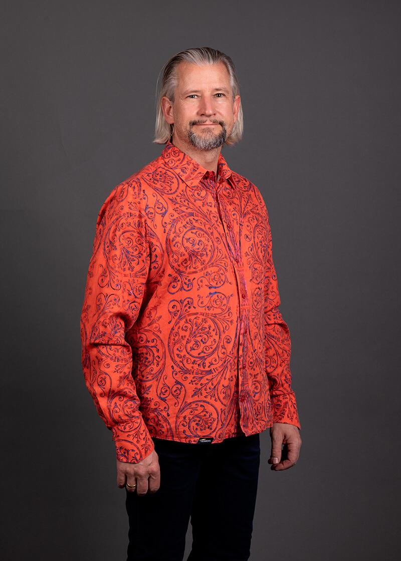 rotes Hemd Herren PORTE NOTRE DAME PARIS ROUGE von GERMENS artfashion - 100 % Baumwolle - Made in Germany