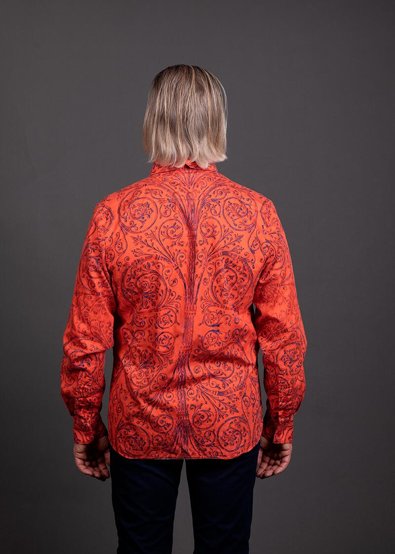 rotes Hemd Herren PORTE NOTRE DAME PARIS ROUGE von GERMENS artfashion - 100 % Baumwolle - Made in Germany