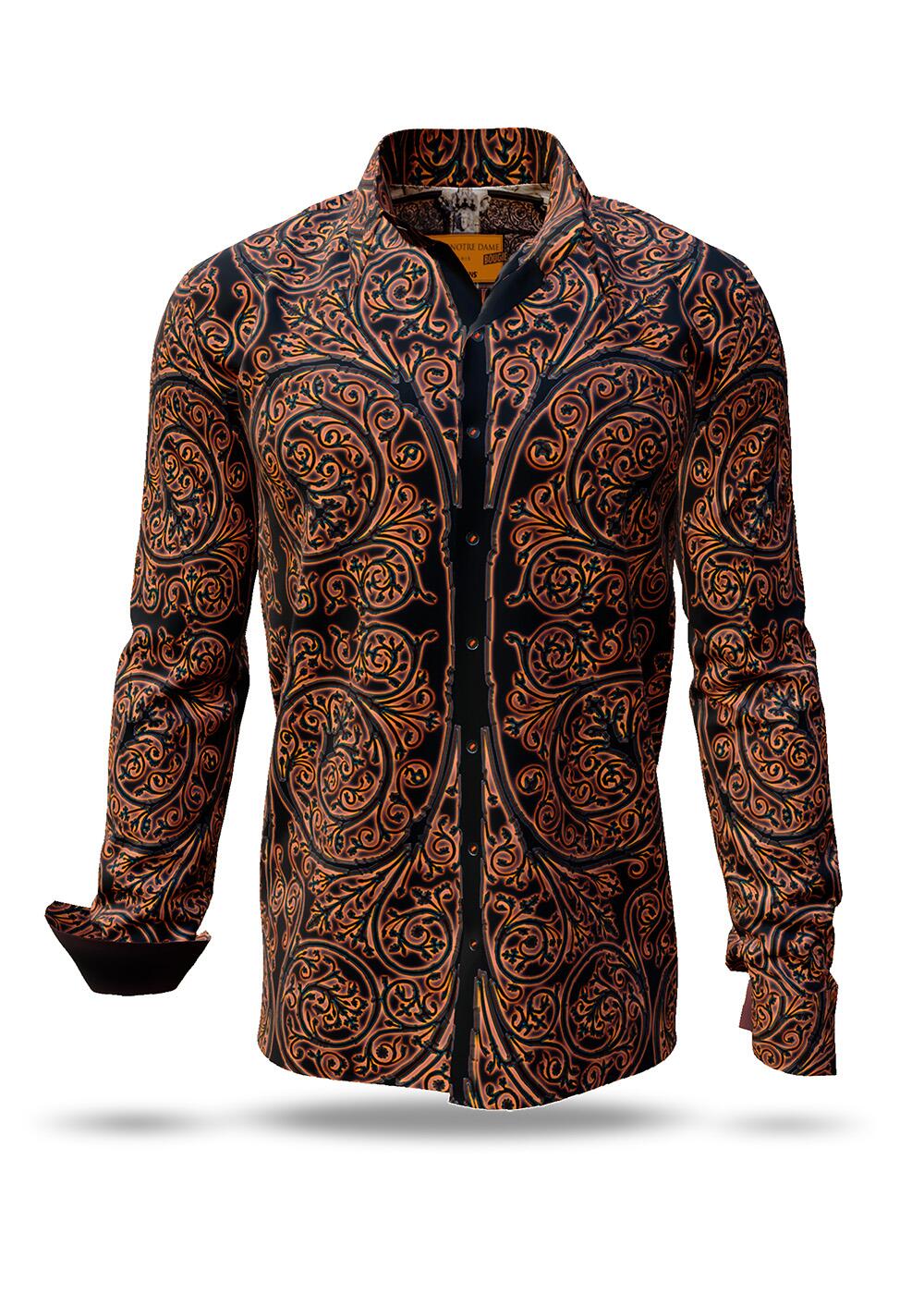 dunkles Hemd Herren PORTE NOTRE DAME PARIS BOUGIE von GERMENS artfashion
