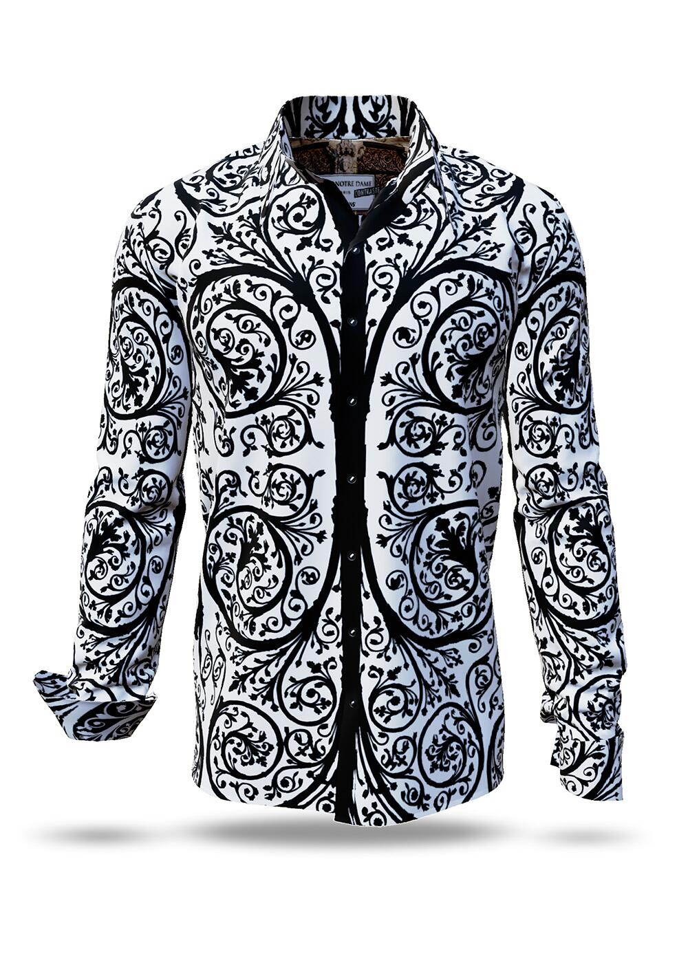 schwarz-weisses Hemd Herren PORTE NOTRE DAME PARIS CONTRASTE von GERMENS artfashion