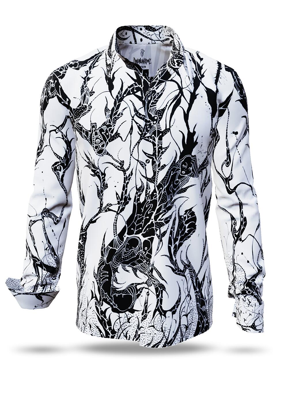 schwarz-weisses Hemd Herren DORNENPRINZ TITAN von GERMENS artfashion