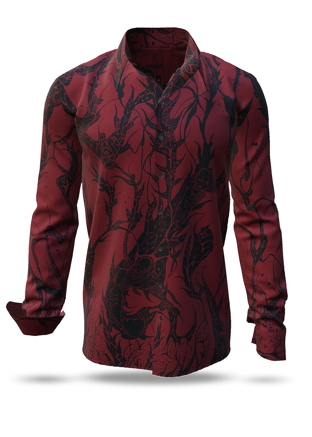dunkelrotes Hemd Herren DORNENPRINZ OXYD von GERMENS artfashion
