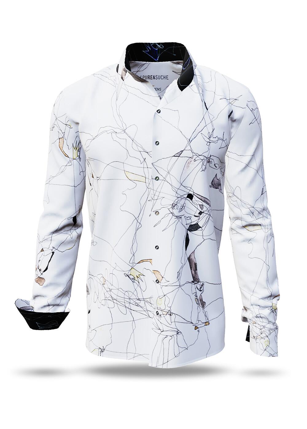 weisses Hemd Herren SPURENSUCHE AM TAG von GERMENS artfashion