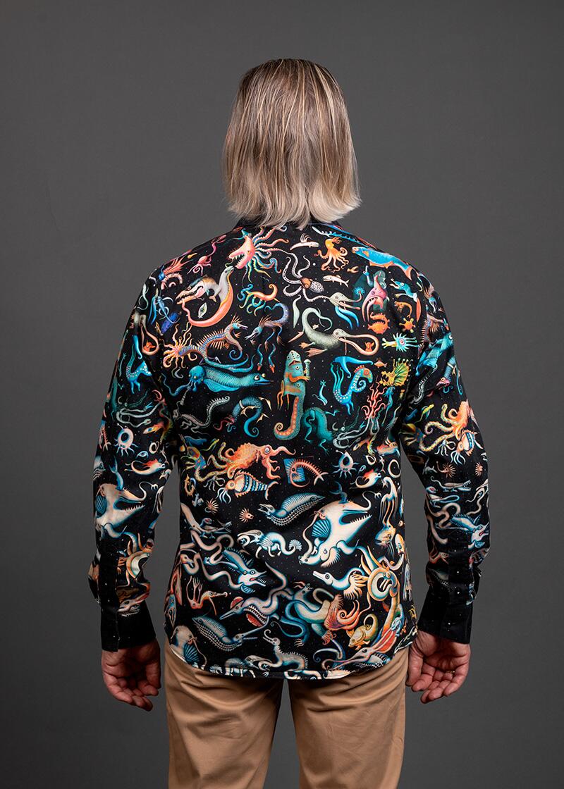 buntes Hemd Herren DEEPSEA PARTY von GERMENS artfashion - 100 % Baumwolle - Made in Germany