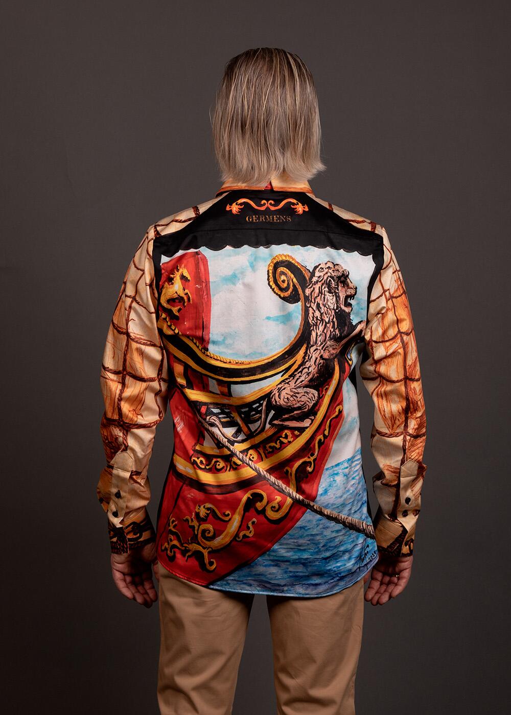 Buntes Hemd Herren mit Schiffen NAVES von GERMENS artfashion