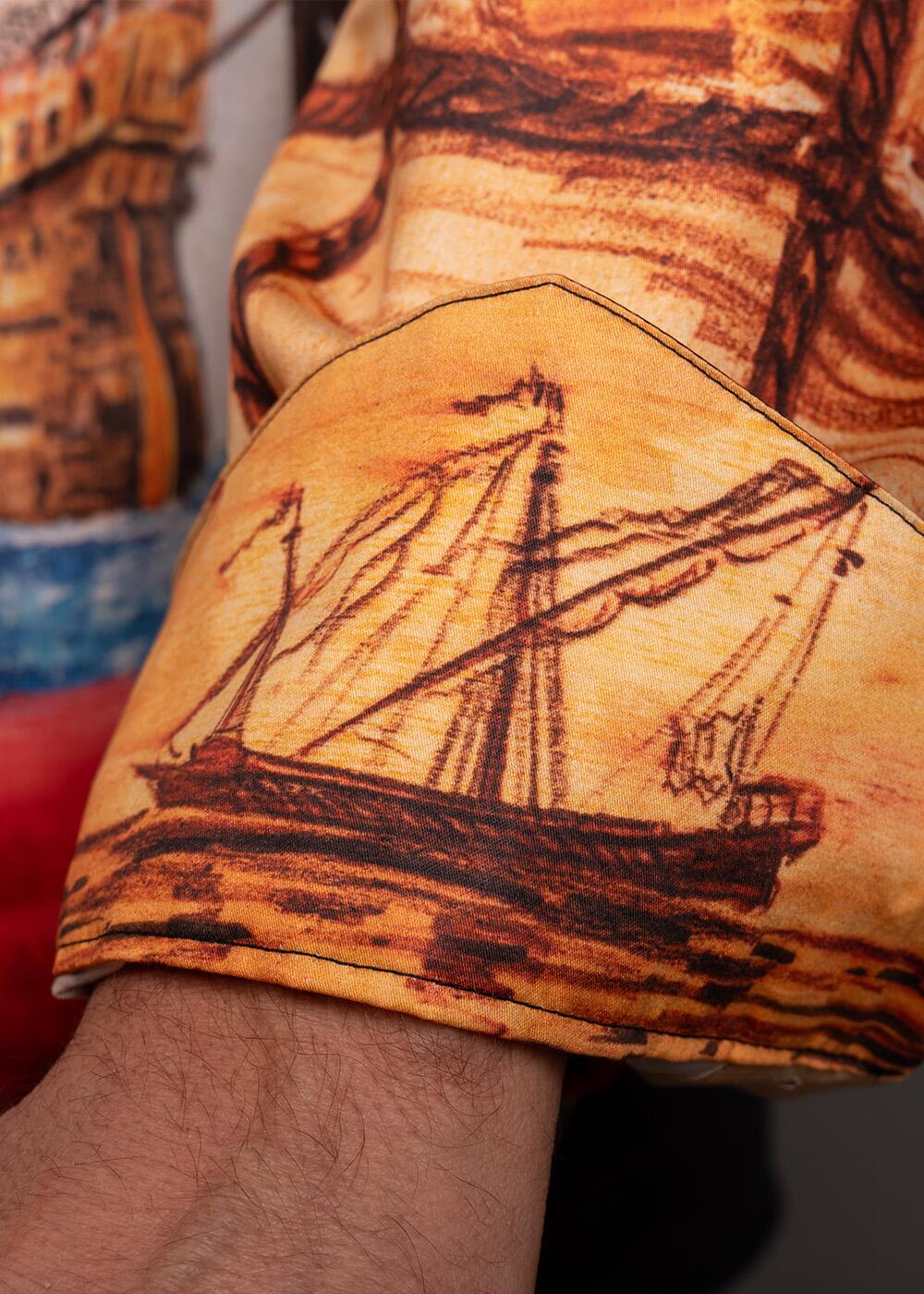 Buntes Hemd Herren mit Schiffen NAVES von GERMENS artfashion