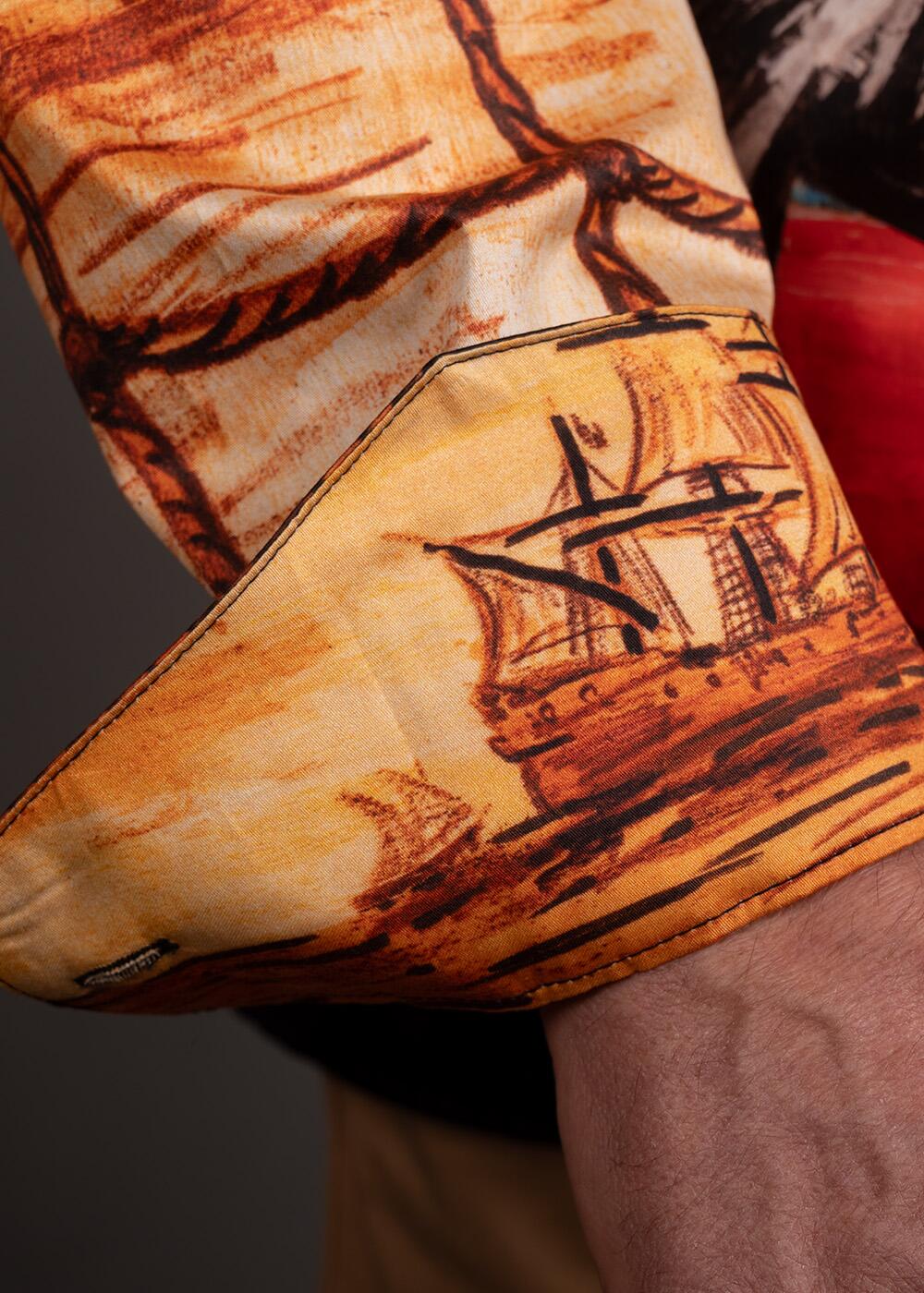Buntes Hemd Herren mit Schiffen NAVES von GERMENS artfashion
