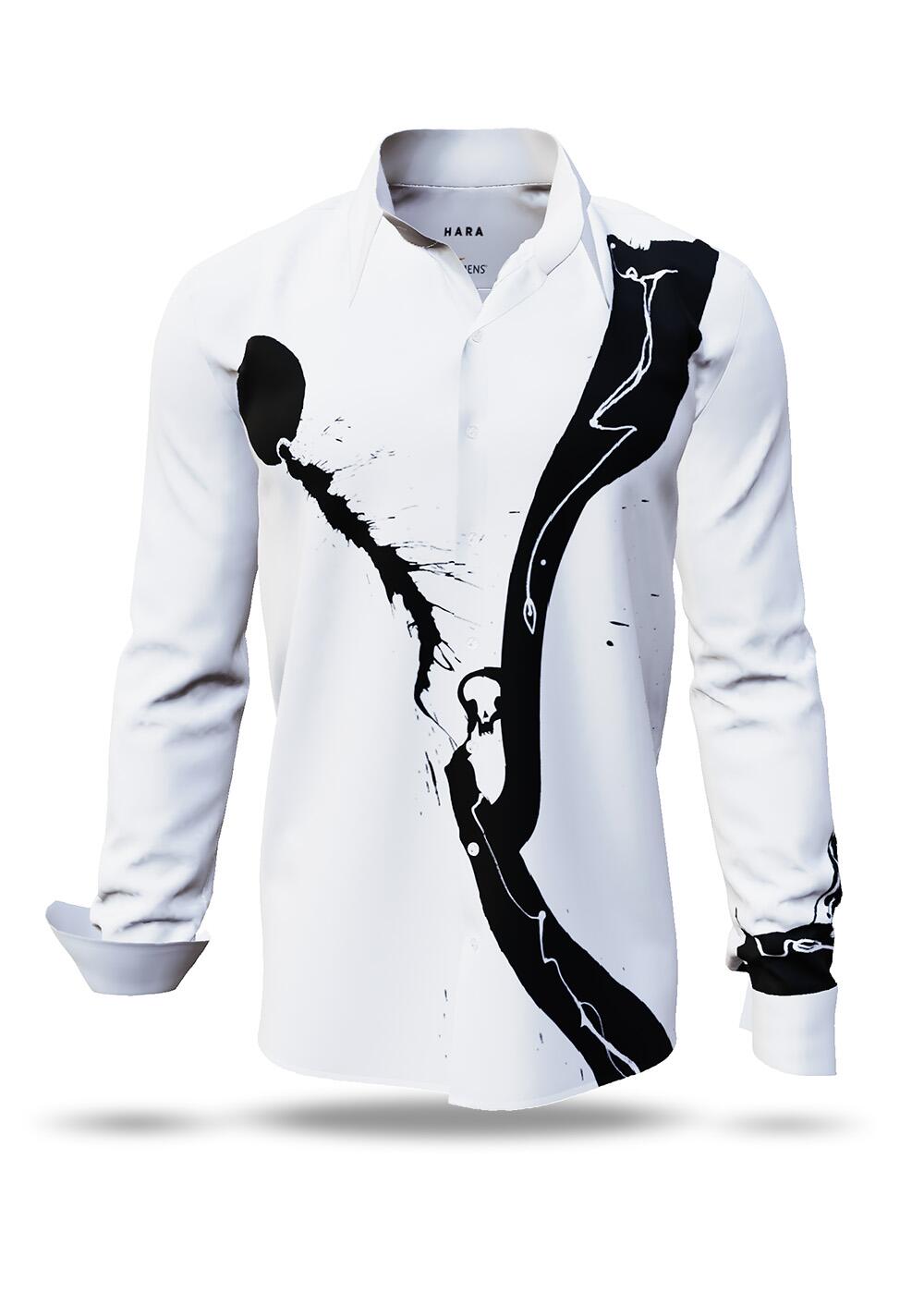 schwarz-weisses Hemd Herren HARA von GERMENS artfashion