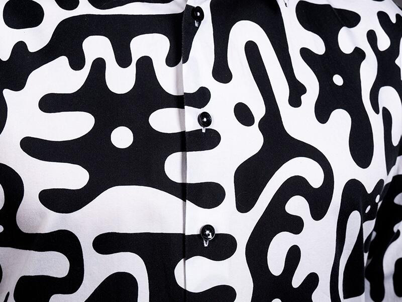 schwarz weißes Hemd Herren JUPPI von GERMENS artfashion - 100 % Baumwolle - Made in Germany