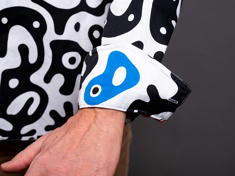 schwarz weißes Hemd Herren JUPPI von GERMENS artfashion - 100 % Baumwolle - Made in Germany